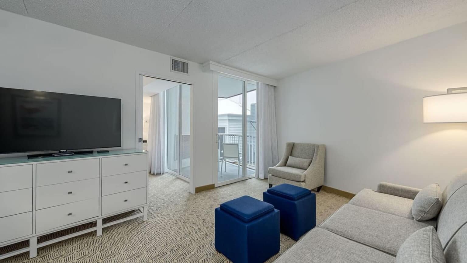 Classic King Suite ADA hotel room living room