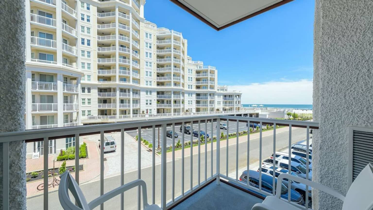 Signature double suite balcony at ICONA Diamond Beach