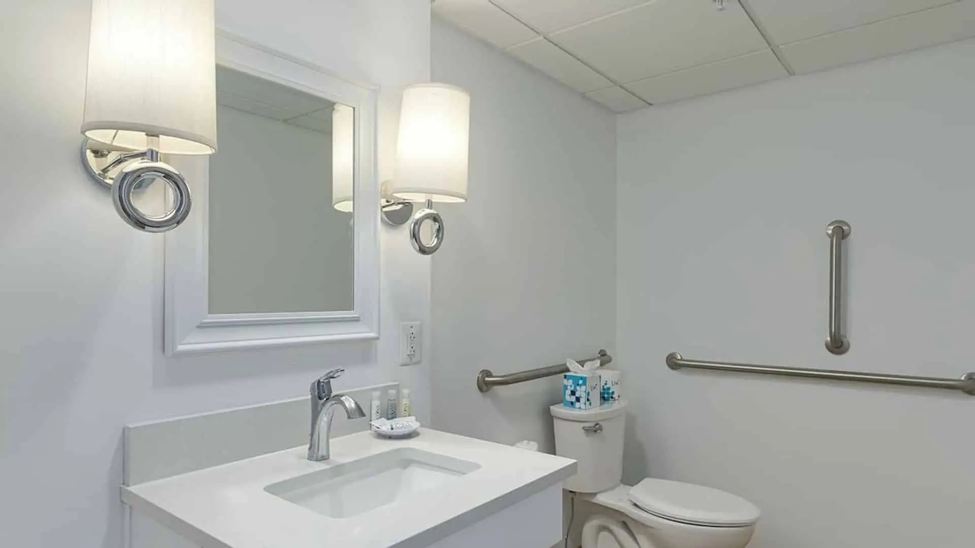 Classic King Suite ADA hotel room accessible bathroom