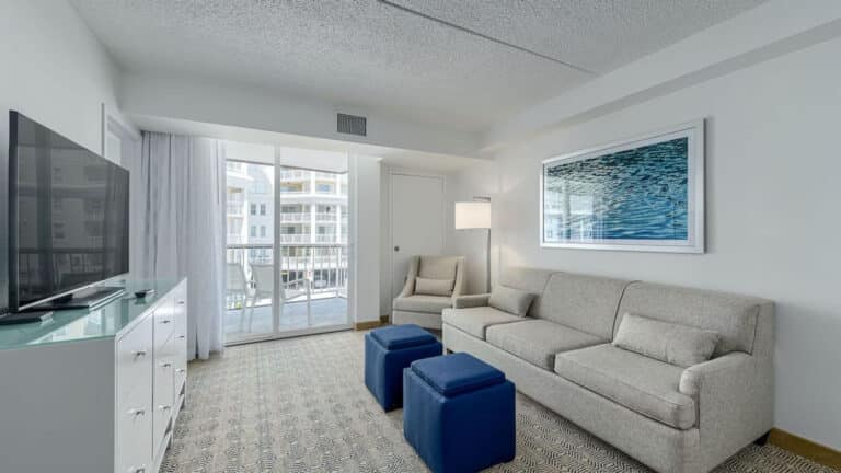ICONA Diamond Beach premium king suite hotel room seating area