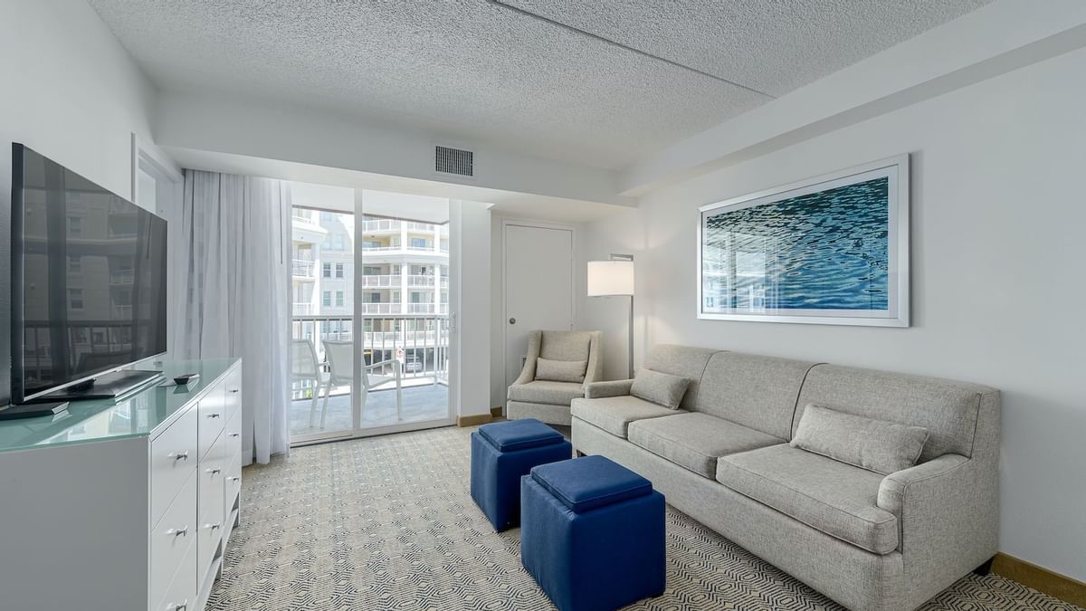 Premium double suite living room at ICONA Diamond Beach