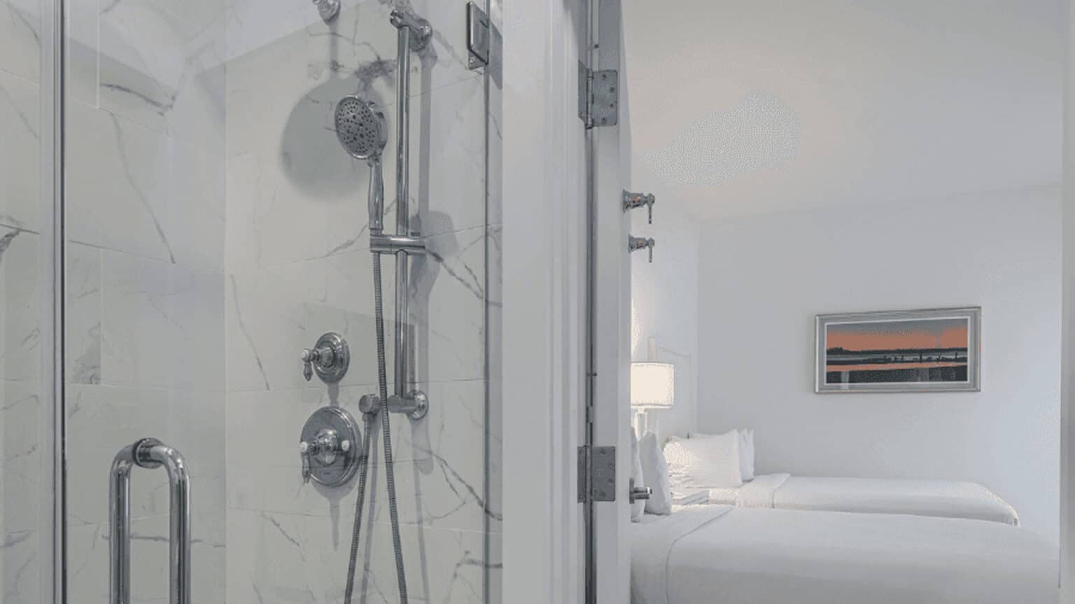 ICONA Diamond Beach top floor king suite hotel room shower