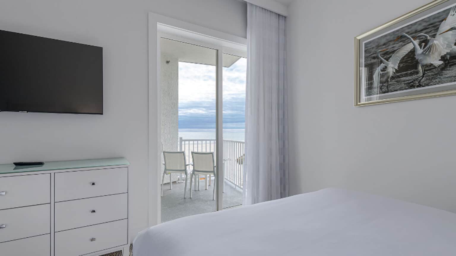 ICONA Diamond Beach Top Floor Double Suite view of ocean from bed