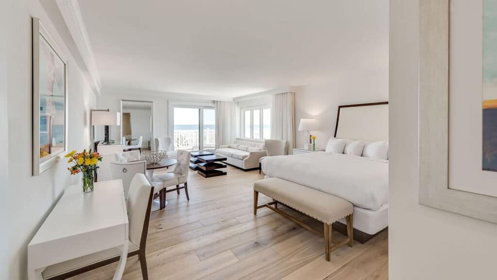 Oceanfront luxury king studio hotel room