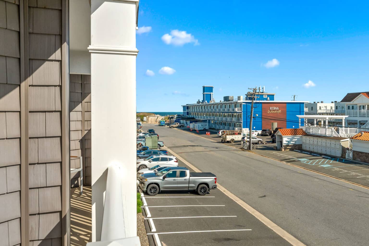 Classic queen studio ADA hotel room balcony view