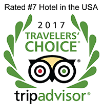 Rated #7 hotel in the USA in Trip Advisor Travelers' Choice 2017