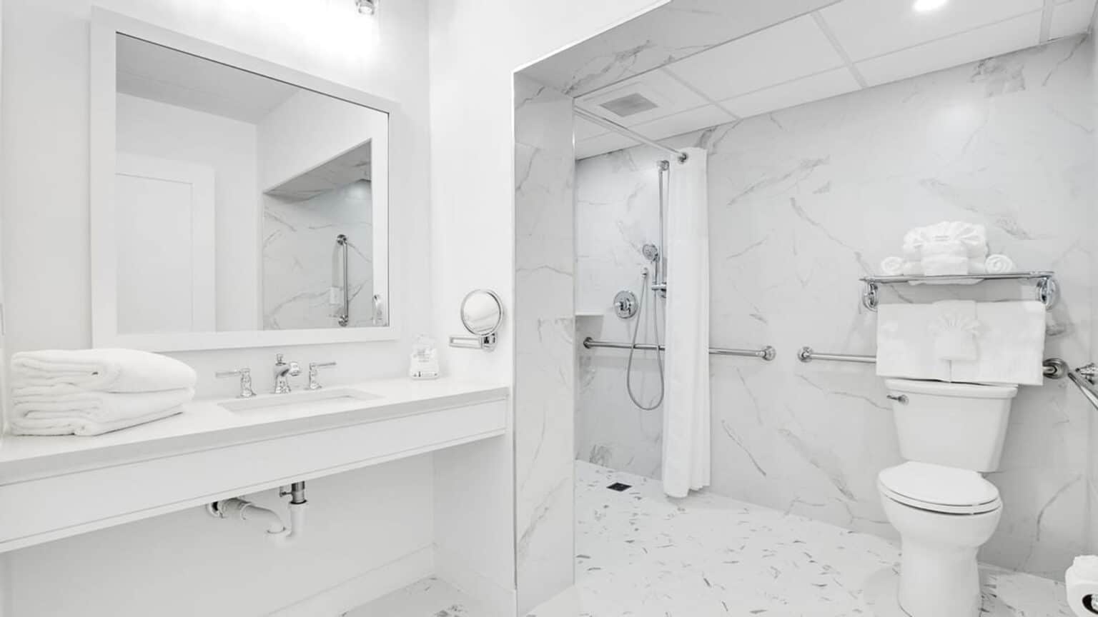 ICONA Windrift signature king studio ADA hotel room bathroom