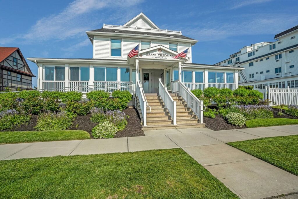 Entrance of The Grand Victorian hotel in Spring Lake, NJ