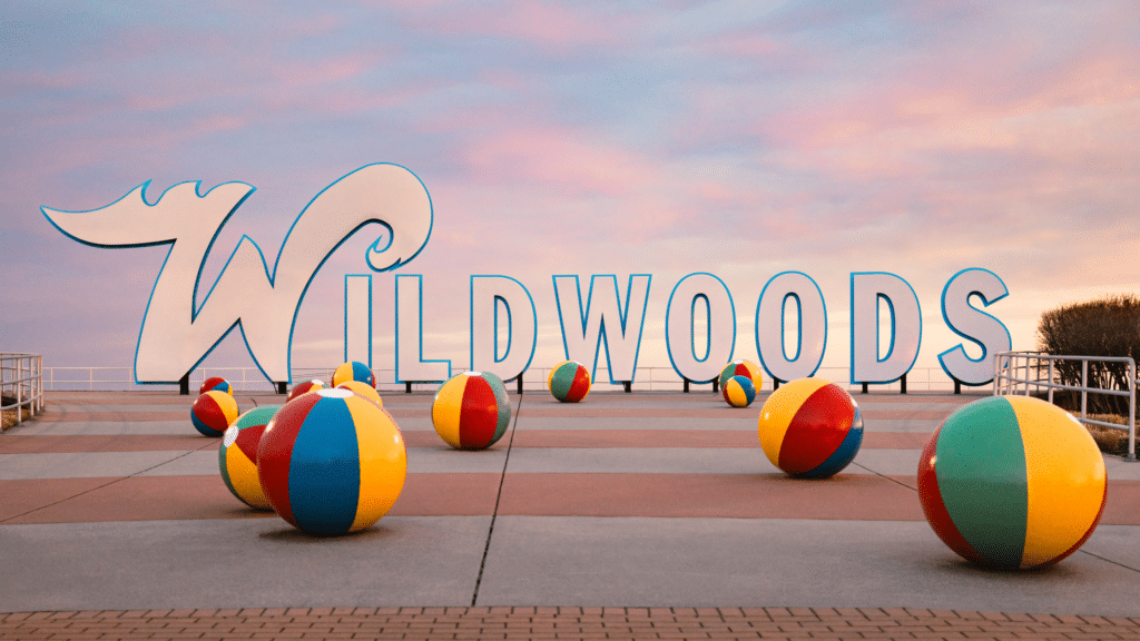 Wildwoods beach ball sign