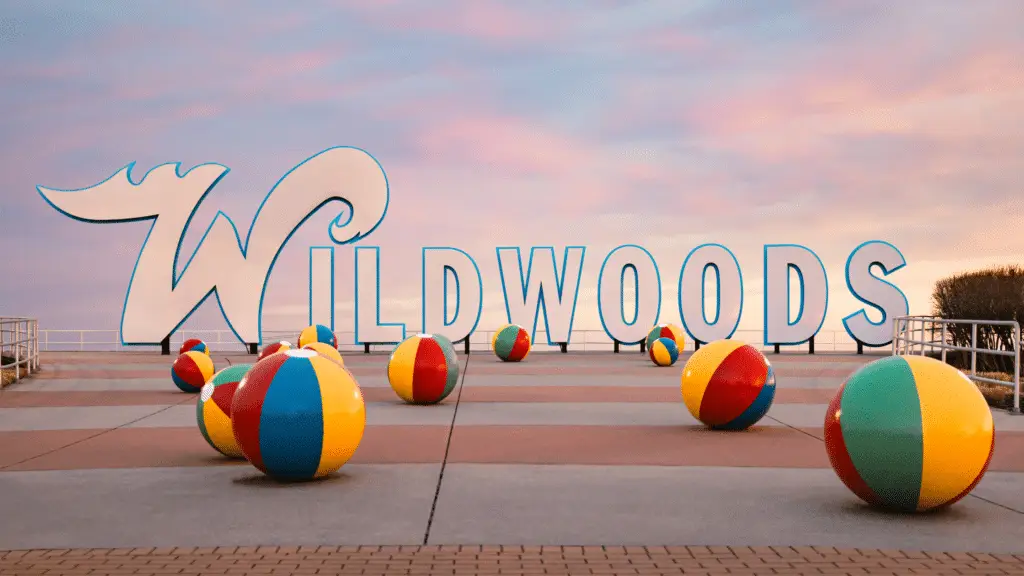 Wildwoods beach ball sign