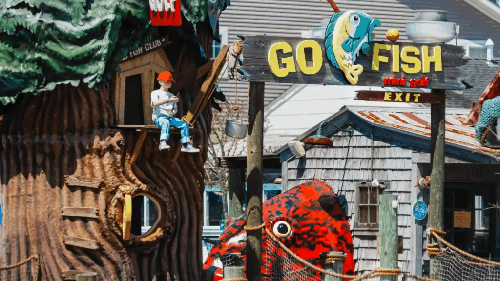 Entrance to the Go Fish mini-golf course
